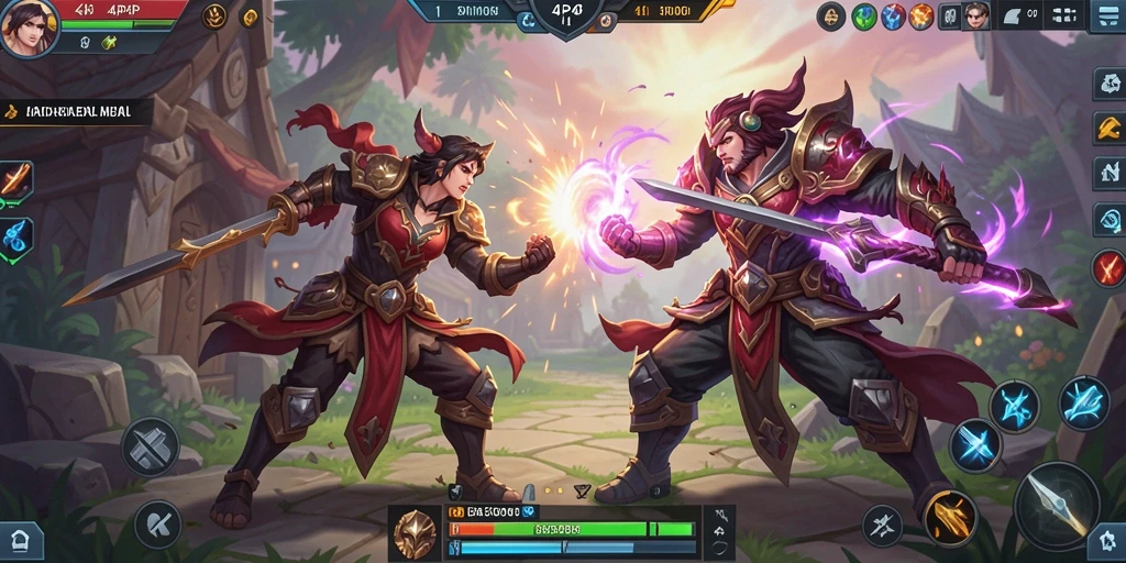 Tampilan gameplay seru dan karakter menarik di 4P4P.