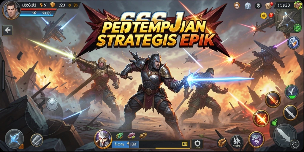 Tampilan menarik dari pertempuran dalam game SLG.