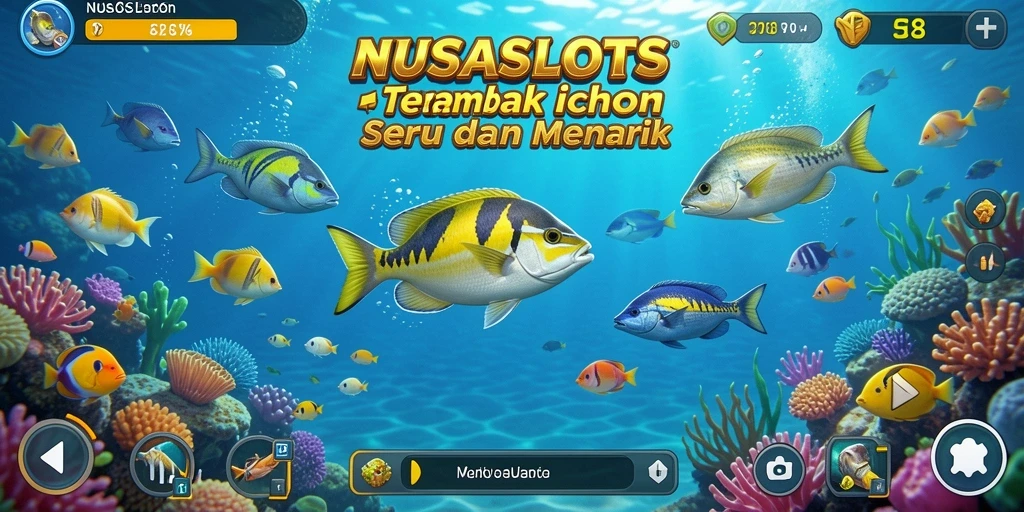 Tampilan gameplay NUSASLOTS yang penuh aksi menembak ikan.