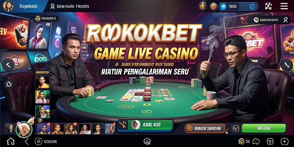 Tampilan gameplay ROKOKBET yang menarik di Live Casino.