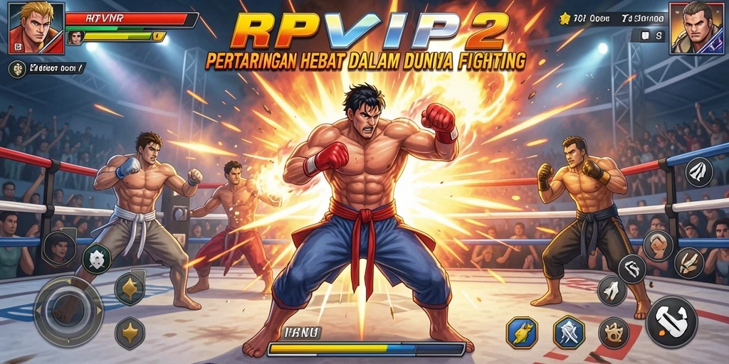 Tampilan gameplay RPVIP2 dengan aksi Fighting yang seru.